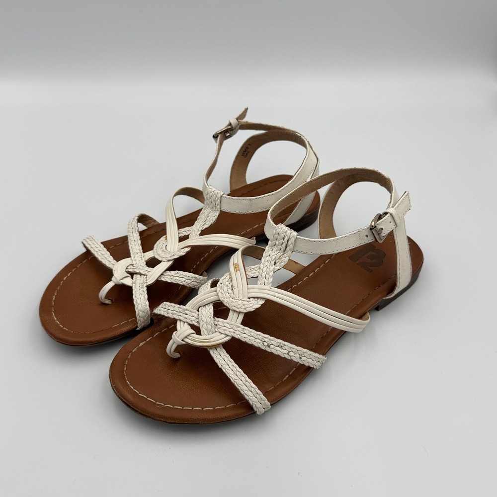 Report White Gail Strappy Braided Gladiator Sandals Size 7 NO BOX